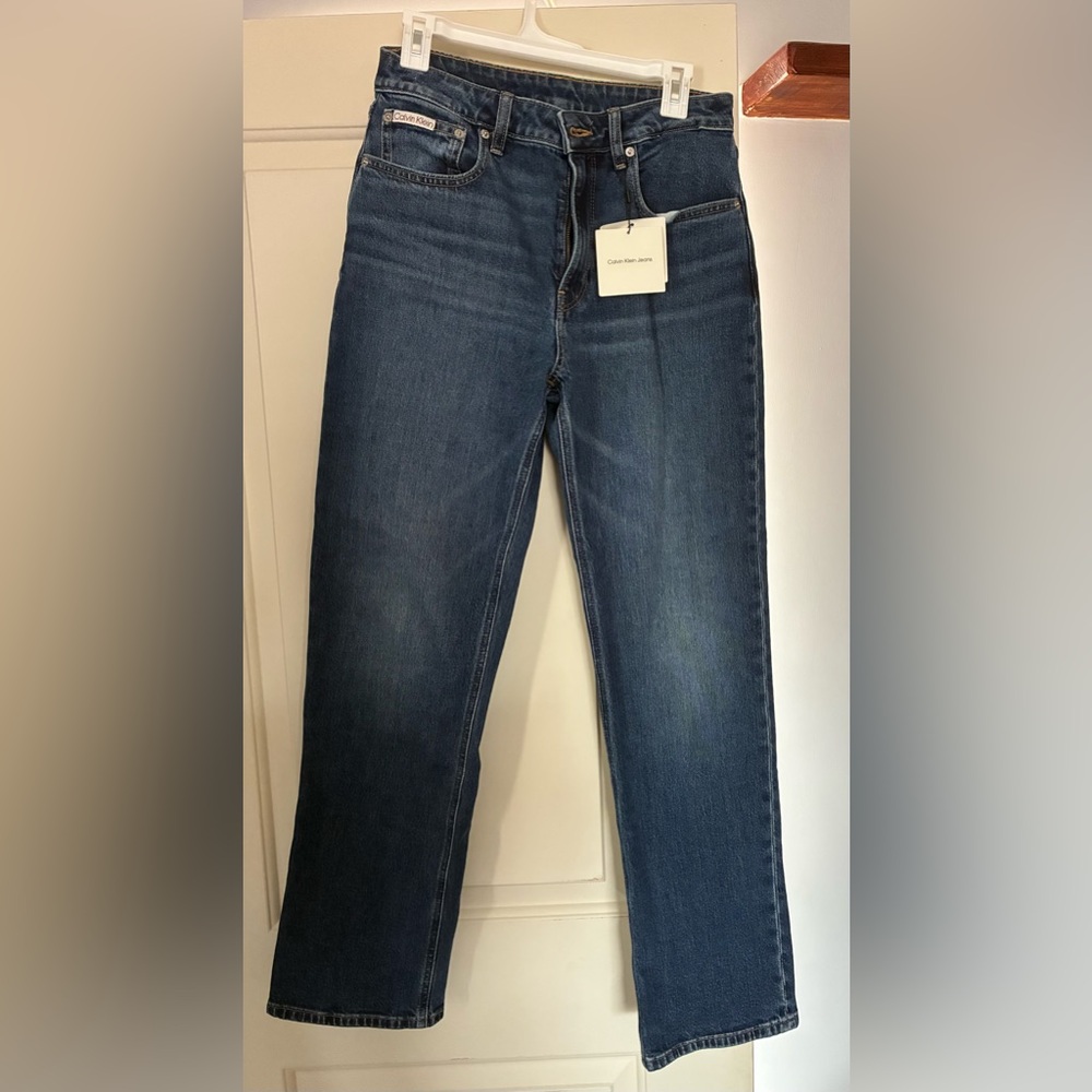 Calvin Klein Women's High-Rise Straight Jeans in Dark Yukon 29W RL NWT - Picture 2 of 7